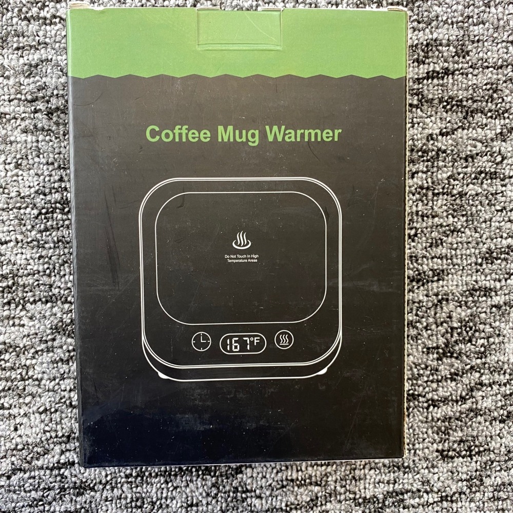 LAOION Coffee Mug Warmer Wood Grain 40W Digital Temperature Display Timer New